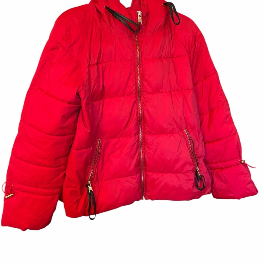 Red Puffer Jacket - Women Jackets & Coats